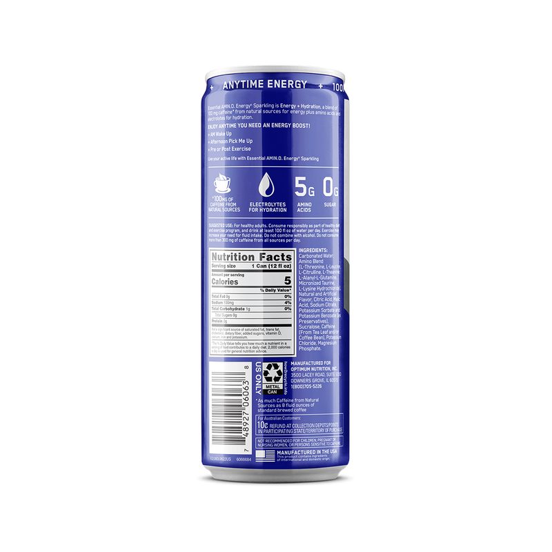 Optimum Nutrition Essential Amino Energy + Hydration Drink Blueberry Lemonade 355ml
