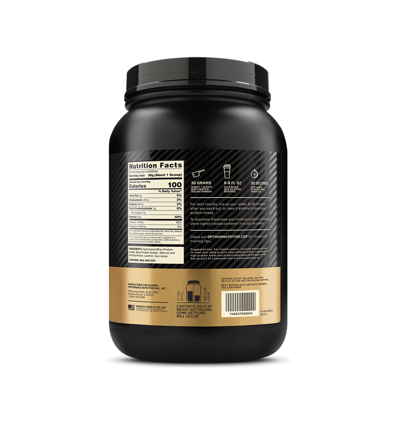 Optimum Nutrition Gold Standard Isolate Protein Vanilla 720g