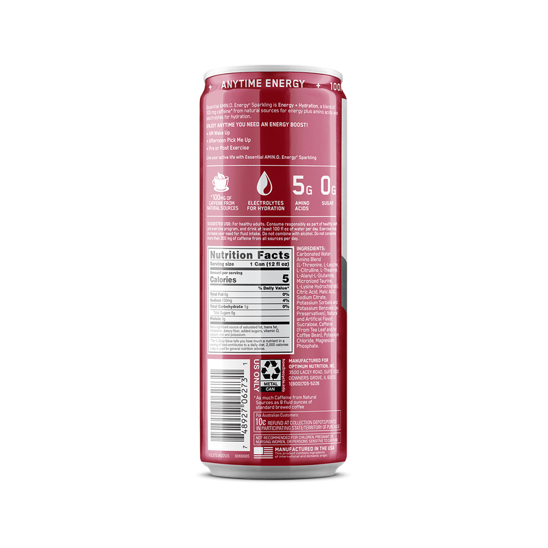 Optimum Nutrition Essential Amino Energy + Hydration Drink Juicy Cherry 355ml