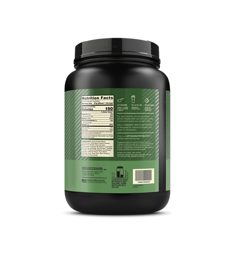 Optimum Nutrition Gold Standard 100% Plant Based Protein Vanilla 800g
