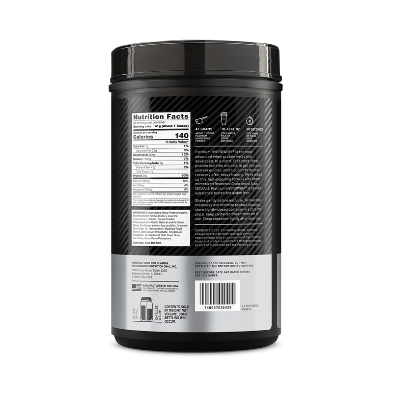 Optimum Nutrition HydroWhey Protein Chocolate 820g