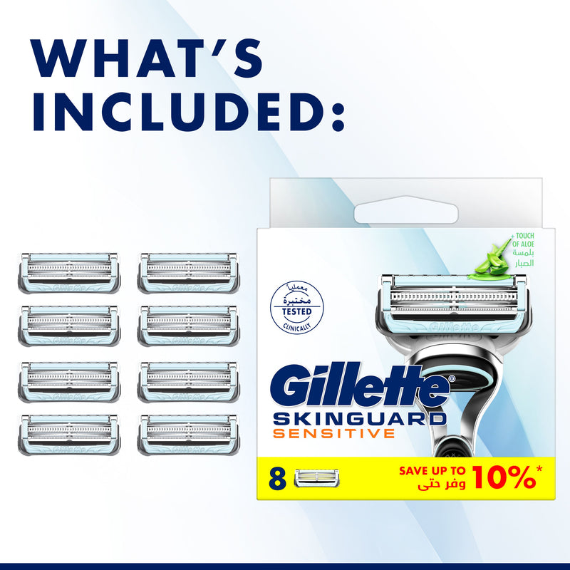 Gillette Blades Skinguard Sensitive 8 Refills