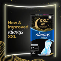 Always Sanitary Pads Maxi Thick Night+ 20 Count