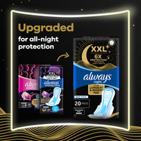 Always Sanitary Pads Maxi Thick Night+ 20 Count