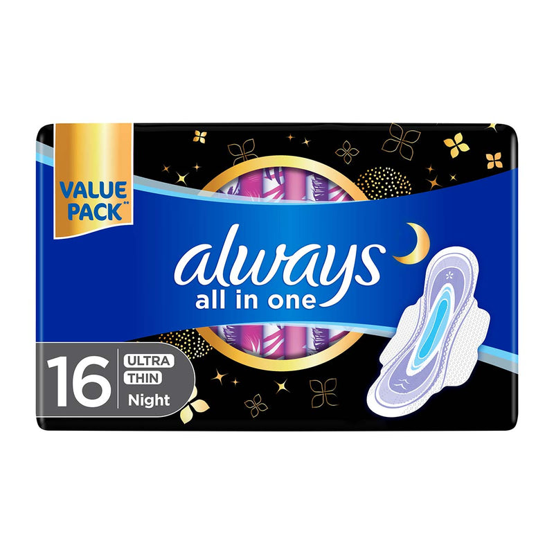 Always All In One Ultra Thin Night 16 Count
