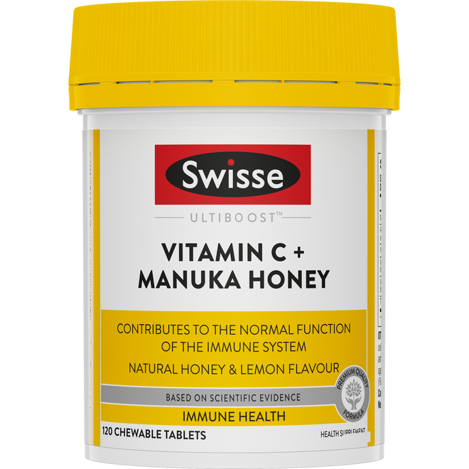 Swisse Ultiboost Vitamin C + Manuka Honey 120 Tablets