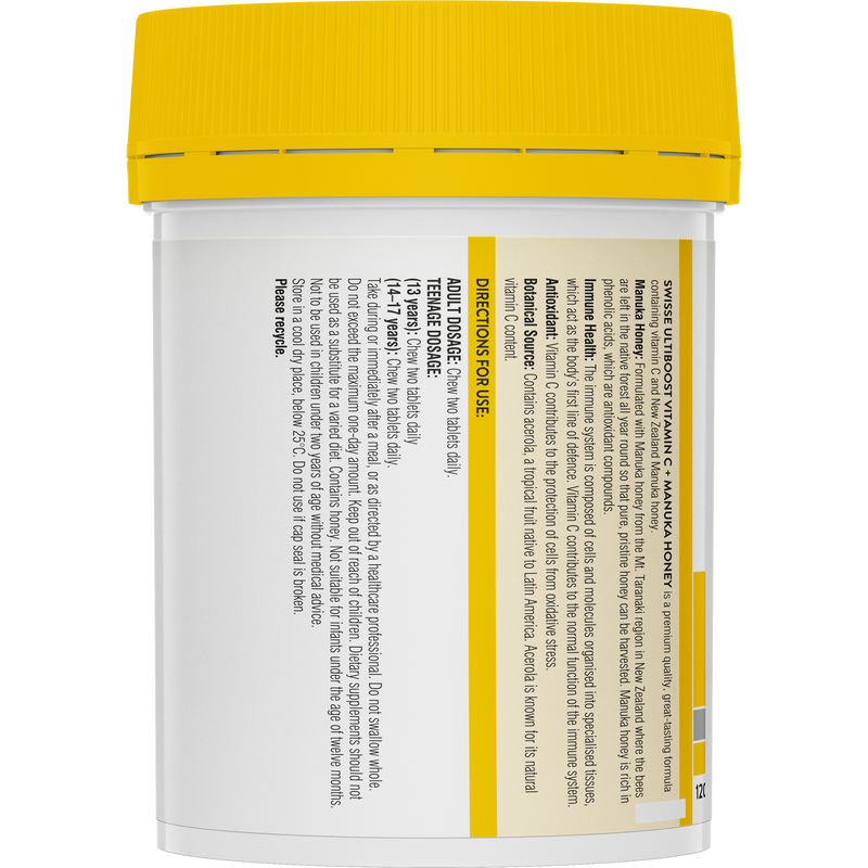 Swisse Ultiboost Vitamin C + Manuka Honey 120 Tablets