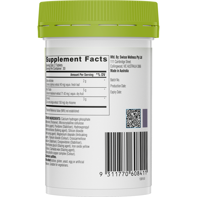 Swisse Ultiboost Liver Health Support 60 Tablets