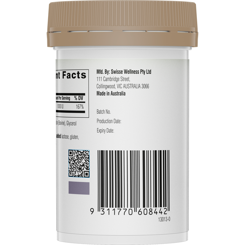 Swisse Ultiboost Vitamin D 60 Capsules