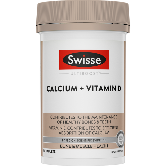 Swisse Ultiboost Calcium + Vitamin D 90 Tablets