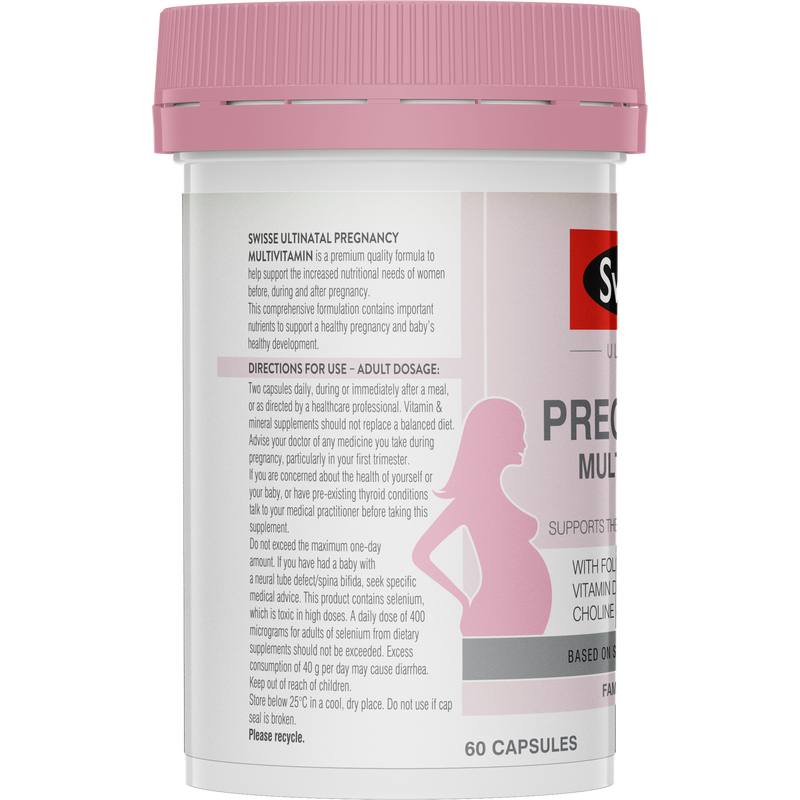 Swisse Ultinatal Pregnancy Multivitamin 60 Capsules