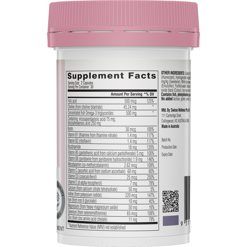 Swisse Ultinatal Pregnancy Multivitamin 60 Capsules