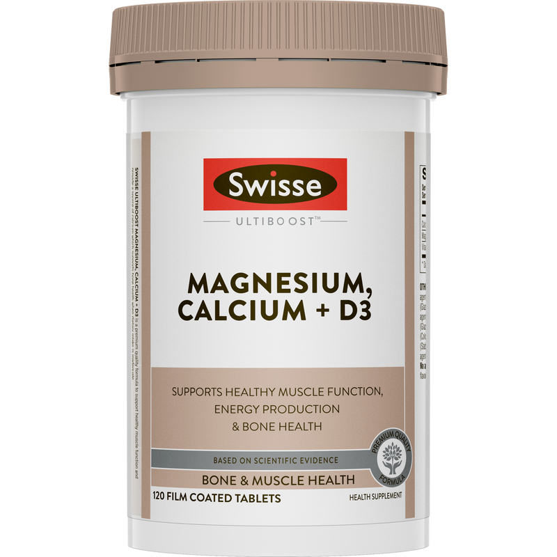 Swisse Ultiboost Magnesium Calcium + D3 120 Tablets