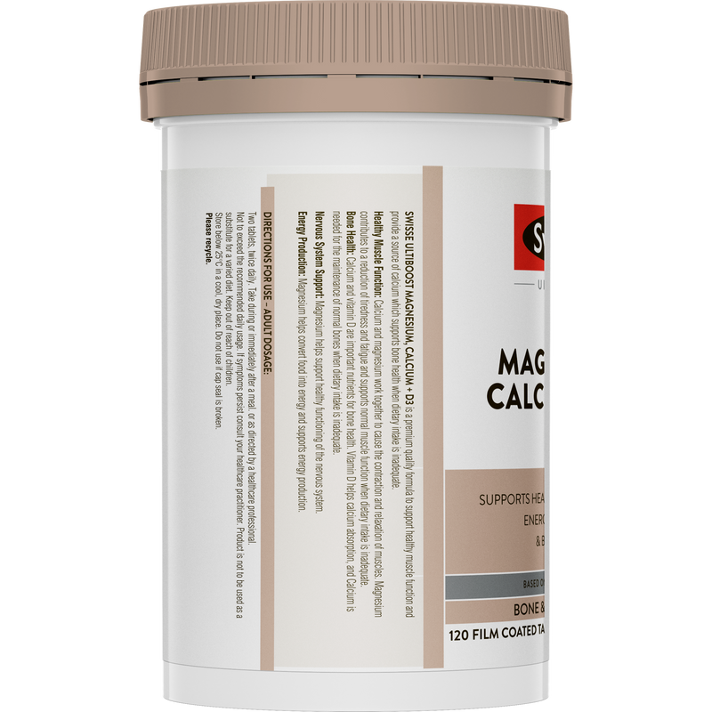 Swisse Ultiboost Magnesium Calcium + D3 120 Tablets