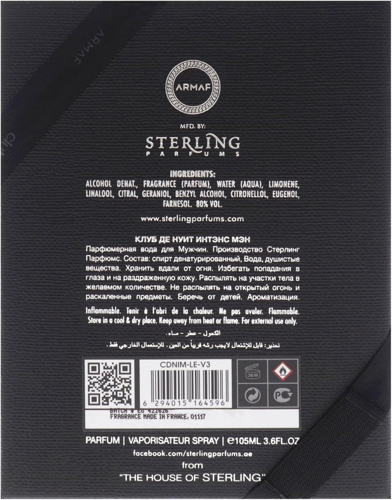 Armaf Club De Nuit Intense Limited Edition A Collector's Pride Man (M) Parfum 105ml