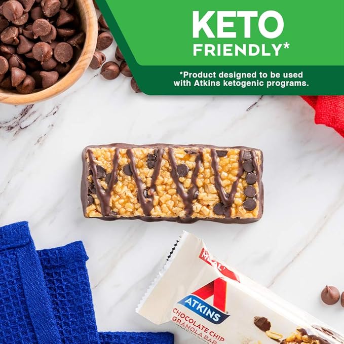 Atkins Meal Protein Bar Chocolate Chip Granola Bar 48g