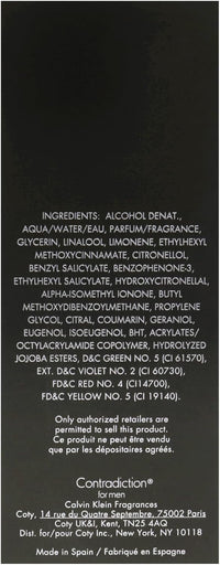Calvin Klein Contradiction For Men (M) EDT 100ml