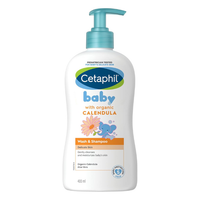 Cetaphil Baby Wash & Shampoo with Organic Calendula 400ml