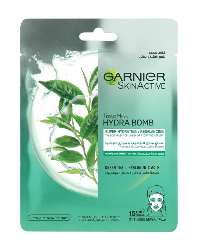 Garnier SkinActive Hydra Bomb Green Tea Face Tissue Mask 28g