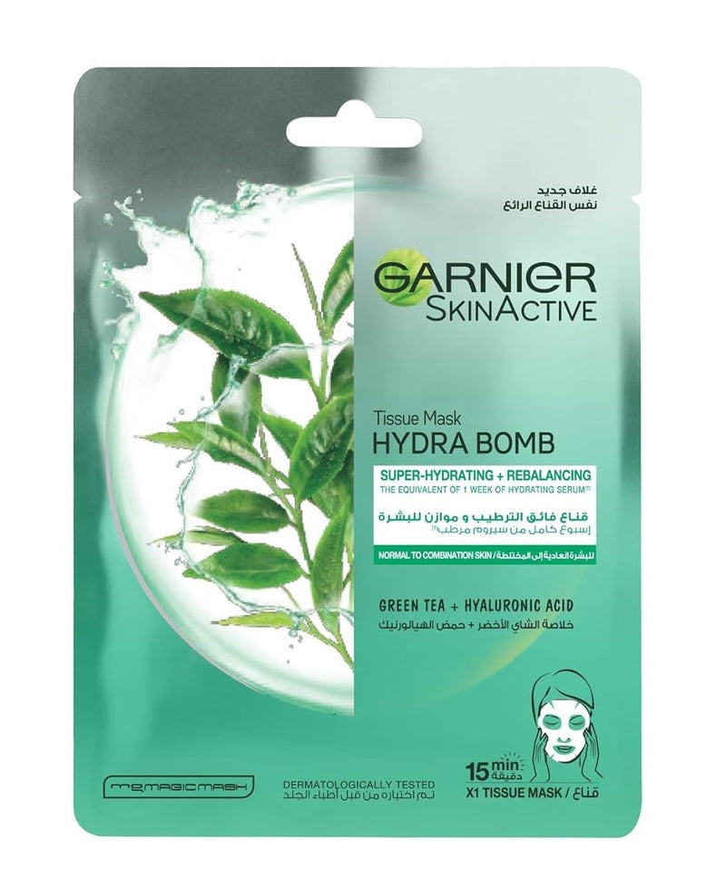 Garnier SkinActive Hydra Bomb Green Tea Face Tissue Mask 28g