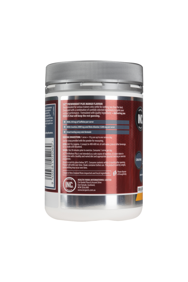 INC Preworkout Plus Mango 300g