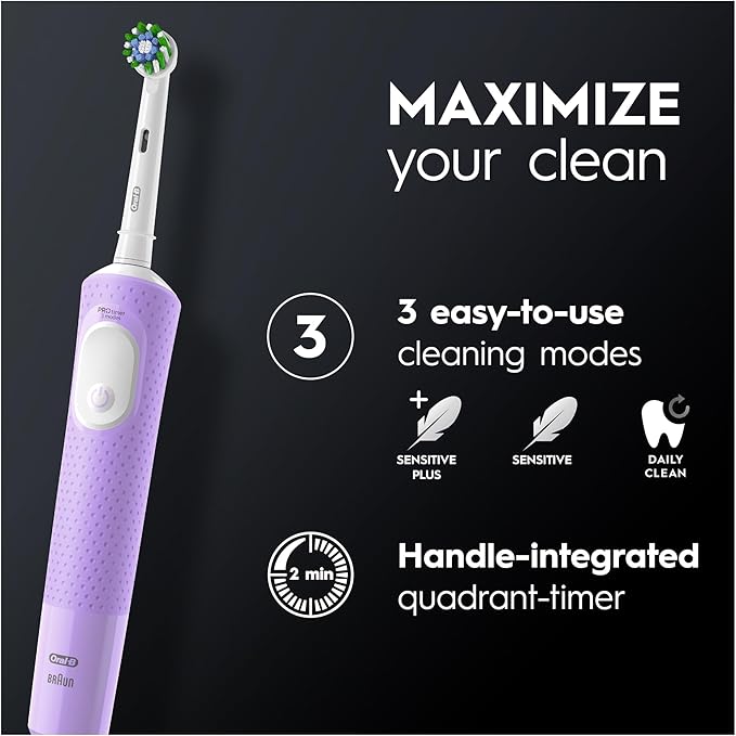 Oral B Electric Toothbrush Rechargeable Vitality 300 Protect X Clean Pink Lilac