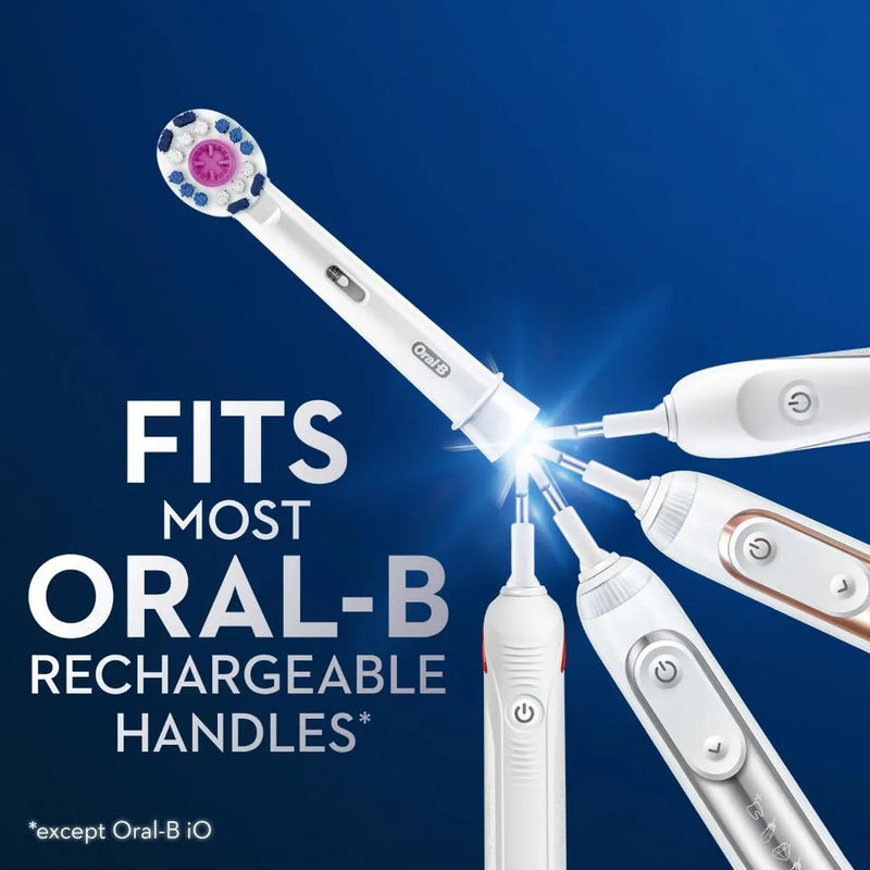 Oral B Replacement Brush Heads 3D White 2 Packs