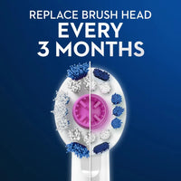 Oral B Replacement Brush Heads 3D White 2 Packs
