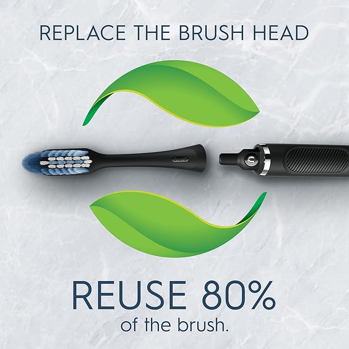 Oral B Replacement Brush Heads Clic Black 2 Pieces