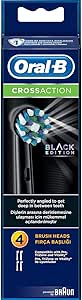 Oral B Replacement Brush Heads Cross Action EB50 Black Edition 4 Packs
