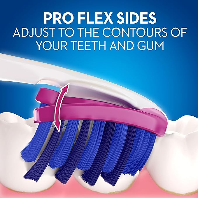Oral B Toothbrush 3D White Pro Flex Luxe Medium 2 Pieces