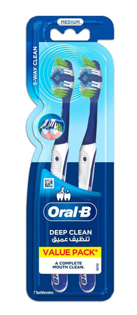 Oral B Toothbrush Complete 5 Way Clean Medium 2 Pieces