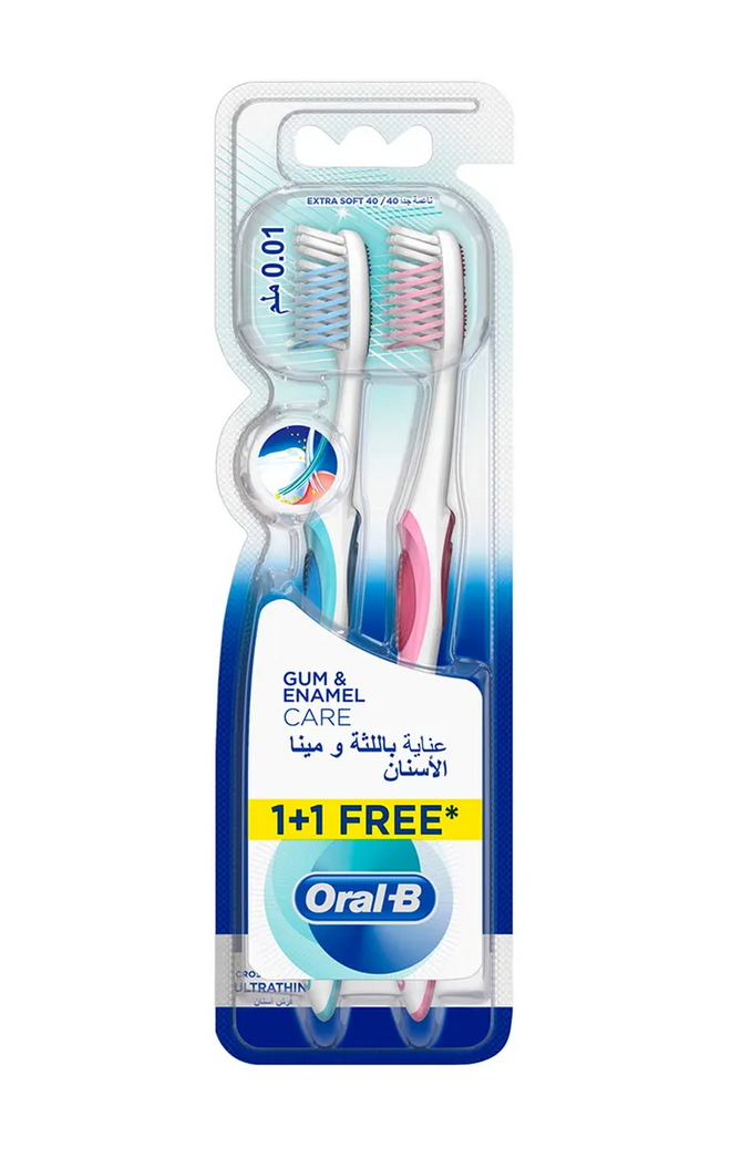Oral B Toothbrush Gum & Enamel Care Soft 2 Pieces