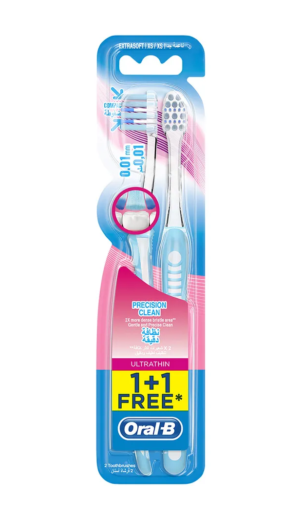 Oral B Toothbrush Ultra Thin Precision Clean 2 Pieces