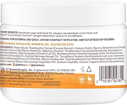 Palmers Cocoa Butter Formula With Vitamin E Biotin Length Retention Deep Conditioner 340g