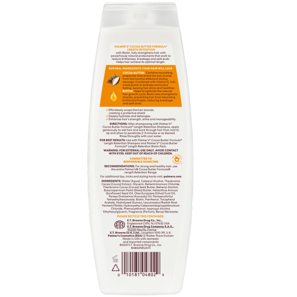 Palmers Cocoa Butter Formula With Vitamin E Biotin Length Retention Sulfate Free Conditioner 400ml