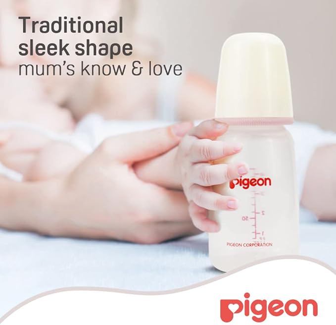 Pigeon Plastic Feeding Bottle White Cap 120ml