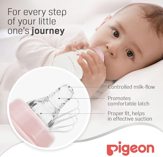 Pigeon Plastic Feeding Bottle White Cap 120ml