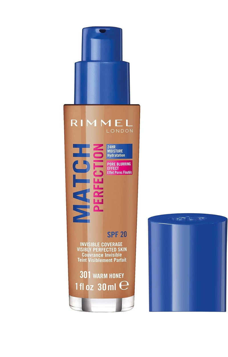 Rimmel Match Perfection Foundation Warm Honey 301 30ml