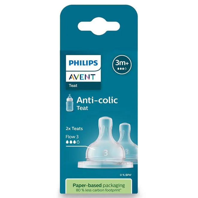 Philips Avent Anti Colic Teat 3 Months+ Medium Flow 2 Pack